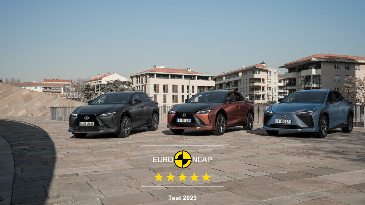 Nový LEXUS RZ získal pět hvězd v bezpečnostních testech Euro NCAP
